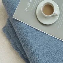 패브릭샵 후리스 폭닥폭닥 단면덤블링양털원단, 블루그레이