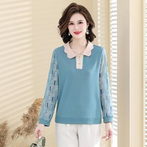 아줌마큰옷 빅사이즈 50대 60대 중년 가을 엄마옷 가벼운 티셔츠