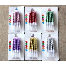 메탈스크류초(10개입) 생일파티 크리스마스 케이크 캔들, 실버