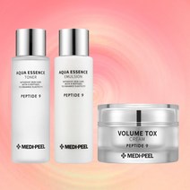 메디필 [정품 화장품] 피부과 셀프 관리 지성 건성 지복합성 건조 여드름 중년 피부 고함량 펩타이드9 세트(토너+에멀전+영양크림), 1세트