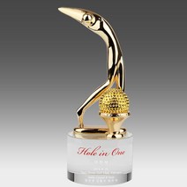 스포츠트로피 골프트로피 싱글패 이글패 홀인원패 크리스탈베이스 골드스윙 크롬스윙, SP-013(골드)