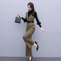 여성 정장점프수트 민소매 봄 점프수트 출근룩 하객룩