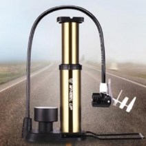 휴대용 자전거 에어펌프 공기주입기, 골드