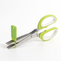 스텐 주방 채가위 채칼 가위 채썰기 파 다지기 3mm 그린, 1개