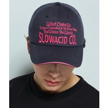 슬로우애시드 컬러 엣지 볼캡 모자 챠콜 COLOR EDGE BALL CAP 차콜