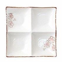 도자기 나눔 접시 반찬 그릇 안주 접시 찬기 4구 22cm, 본상품선택