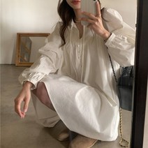 가을 레트로 레이스 루즈핏 미니원피스