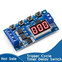 듀얼 MOS LED 디지털 시간 지연 릴레이 트리거 사이클 타이머 지연 스위치 회로 보드 타이밍 제어 모듈 DIY, 한개옵션0