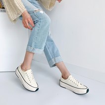 키높이 통굽 4cm 캔버스 스니커즈