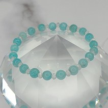 딸럽 아마조나이트 팔찌 만들기 키트 (17.5cm) 천연석팔찌 여름팔찌