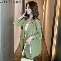 JUST FEEL!NG 여성정장세트 투피스 오피스룩 슬림 캐주얼 세미정장 상하의 바지 면접정장세트 빅사이즈