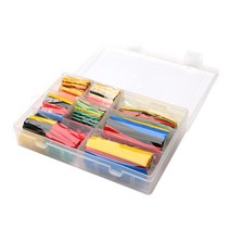 X-pd 이지스트립퍼 전선탈피기 열수축튜브 328pcs전선피복 튜브밴드 절연 전선정리 벨크로 케이블 타이 찍찍이, 컬러 열수축 튜브328pcs