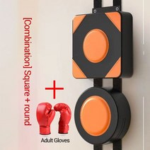 뮤직복싱 두꺼운 벽 복싱 타겟 샌드백 산다 타이 태권도 홈 피트니스 펀칭 폭발적인 파워 트레이닝 장치, 06 스퀘어 라운드 장갑