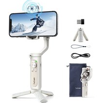 hohem iSteady V2 스마트폰용 짐벌 스태빌라이저 독립적인 AI 추적 센서 및 필 라이트가 있는 3축 휴대폰, 02 스마트폰용 화이트 짐벌 스태빌라이저