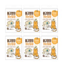 봄고양이 두부모래 가는입자 2.8kg x 6개(1box)(압축포장) 오리지널 녹차, 오리지널+녹차 반반 (3+3)