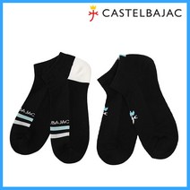 까스텔바작 남성골프웨어 남자 골프 로고 라인 발목 양말 세트, FRE
