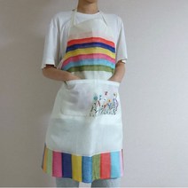 서울공예사 모시 색동 앞치마 13색상, 3 빨강