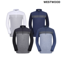 웨스트우드 23년 S/S 여름신상 UV차단 냉감소재 기능성 티셔츠 일상복 등산 캠핑 낚시 레져활동 남성 배색 냉감 긴팔 집업 티셔츠 N2TTS353