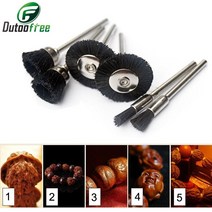 디버링 스크래퍼 모따기 면취기 툴 깍기 버제거 dremel 4000 3000 드릴 그라인딩 미니 드릴 핸드 머신 조각사 용 생크 도구 비트가있는 6 개몫 나일론 휠 브러시, 없음