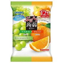 오리히로 푸른과 곤약 젤리 무스카트 + 오렌지 20g×12개×12봉투×(2케이스)