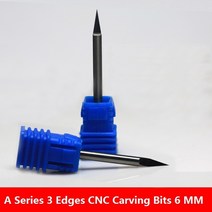 산업용 6MM SHK A 시리즈 카바이드 커터 1 개 하드 3 에지 우드 CNC 라우터 비트 목공 면 칼, 15 A3J66001