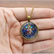 성당목걸이 성모마리아 일러스트목걸이 딸선물목걸이