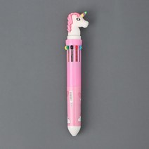 핑크 10색 유니콘 볼펜 캐릭터볼펜 필기구 문구용품, 상세페이지 참조