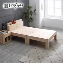 편백마리 편백나무 평상형 낮은헤드 침대 퀸 평상높이 400 P-BE-Q-102