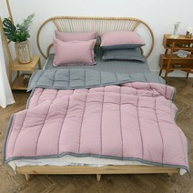시크 솔리드 차렵이불 4종 SS Q 친구결혼선물 혼수이불 신혼부부집들이선물 손님이불 펜션이불 모텔이불 가을 이불 패드 자취생선물 베이지 블루 차콜 핑크