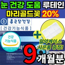 [식약처 인증] 루테인 루태인 뉴테인 뷰테인 루테린 흐릿한 침침한 건조한 눈 노안 시력 건강 도움 에좋은 카로티노이드 마리골드꽃 황반색소 밀도 빌베리 영양제 + 알 약 케이스증정, 90정, 3개