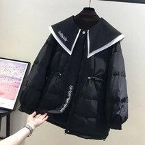 여 패션 숏 패딩 하늘비즈 A25 E636F955