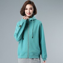 도톰한 털갈이 가을 캐주얼 후드 맨투맨 카디건 코트 문예 지퍼 단품 여자 상의