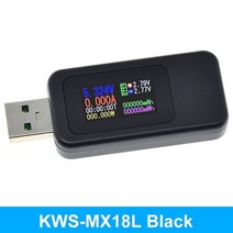 누전측정기 전기계측기 멀티테스터기10 in 1 usb 테스터 dc 디지털 전압계 전류계 전류 전압계 앰프 전압 전류계 검출기 전원 은행 충전기 표시기, 검은색