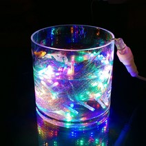 탄탄 LED 100구 DC24V 연결 크리스마스 트리전구 (전원잭 옵션에서 필수구매), 투명전선-4색