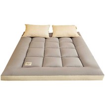토퍼매트리스 바닥이불 침대 기숙사 라텍스 푹신 매트, 그레이-6cm두께 150x200cm