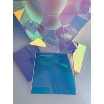 대형아크릴판 조명용아크릴 얇은아크릴판 광고장식을 위한 색깔 polymethyl 235mm 같이 무지개 빛깔 레이저 플렉시 유리 pmma 플라스틱 장 널 무지개, 200x200mm 3개, 두께 5mm
