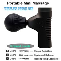 고주파마사지기 가정용 고주파 바디고주파 high frequency fascial gun massage gun 근육 이완 바디 전기 경추 마사지 휴대용 치료 총 피트니스, 검은색