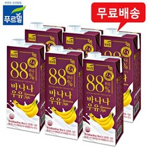 푸르밀 88% 바나나우유 730ml x 6팩/무료배송, 6팩
