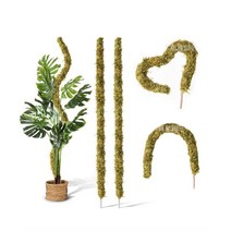 덩굴 수태봉 지지대 포도 오이 화초 덩굴식물 지주 4팩, D 변형가능 코코넛 115cm 4팩 스트랩, 중간