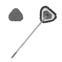 청소용 극세사 셔닐 대형 삼각형 걸레 바닥 나무 재사용 및 세척 가능, 01 Red