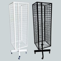 휀스망 회전 사각진열대 휀스 메쉬 네트 사각 회전망 악세서리 인테리어 걸이, 40x40cm, 화이트, 1개