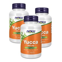 나우푸드 유카 500 mg 용설란 사포닌 100정 NOW Yucca (Yucca spp.), 3팩
