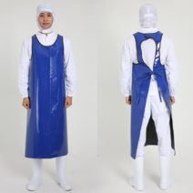 어깨방수앞치마 (양면코팅_대_원피스) 6color, 곤색