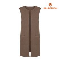 [올포유] 여성 골조직 롱기장 니트 베스트 AWSVI7251-505_G