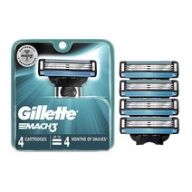 Gillette 마하3 남성용 면도날 교체용 8개입(패키징에 따라 달라집니다), 4 Refills