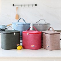 루나버블 베이직 보냉 가방 5color 지퍼형 도시락 소풍 피크닉 휴대용 핸드 쿨러 보온 냉온 방수 아이스 백, 그레이