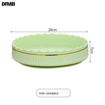 DFMEI 360도 회전 양념선반 주방용품 양념장 수납선반, 연녹색 금테, 크다