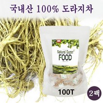 국산 도라지차 티백 국내산 100% 길경 질경 산도라지 차 물 목에좋은차, 2팩, 1.2kg