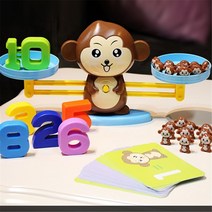 뇌운동교구 몬테소리 수학 장난감 아기 교육 게임 숫자 학습 자료 몬테소리 교육 게임, A Brown Monkey
