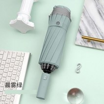 남녀공용 자동 역방향 방풍 우산 반사 스트립 빅 블랙 럭셔리 파라솔 12k